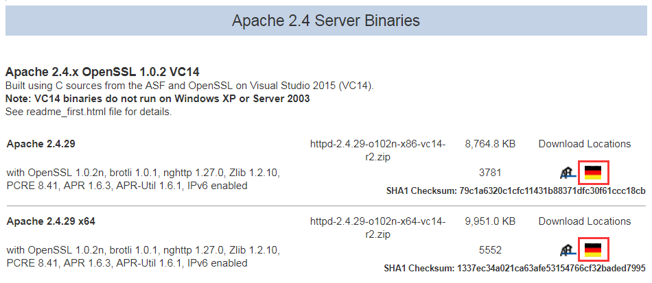 apache服务器的安装与配置教程-seo教程,找到Apache 2.4 Server Binaries栏,apache服务器的安装与配置教程,第7张