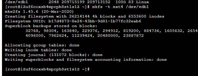 新购的Linux服务器数据盘如何格式化与挂载-seo教程