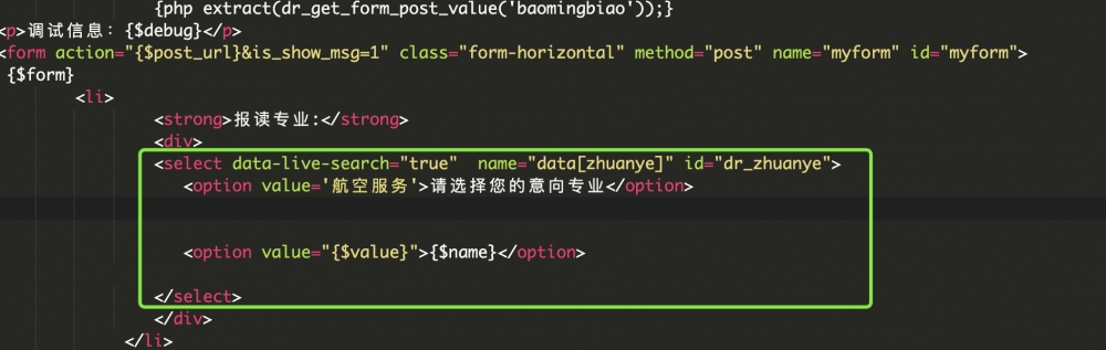 迅睿cms自定义表单如何调用下拉选项数据-seo教程,选择html调用select的数据,迅睿cms自定义表单如何调用下拉选项数据,第3张