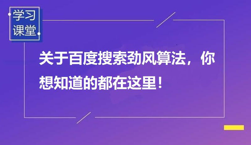 度劲风算法上线,专治恶意构造聚合页问题-seo教程