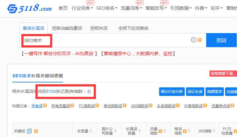 网站关键词词库建立和挖掘的方法-seo教程,挖掘“SEO技术”的相关关键词,网站关键词词库建立和挖掘的方法,第11张