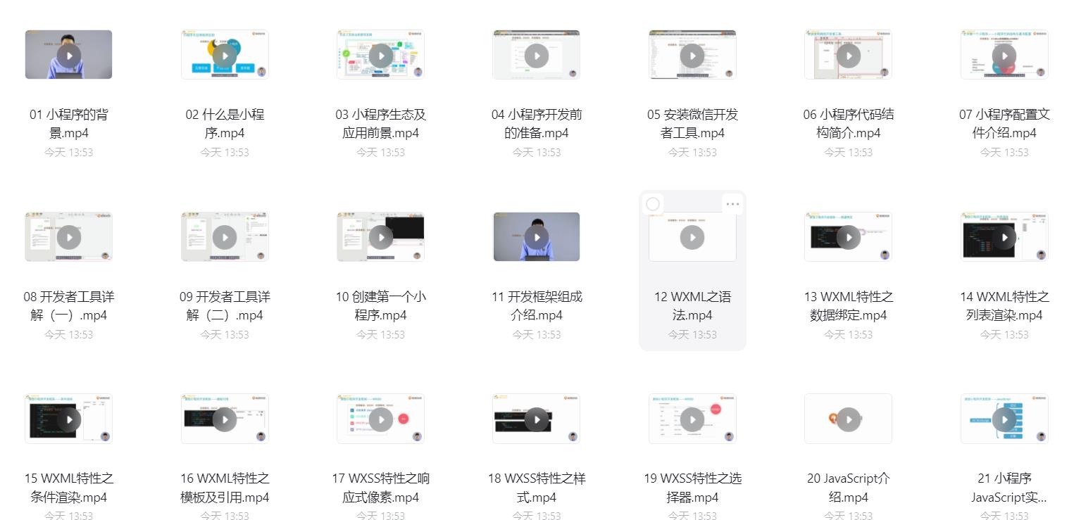 极客时间-9小时搞定微信小程序开发-小编推荐