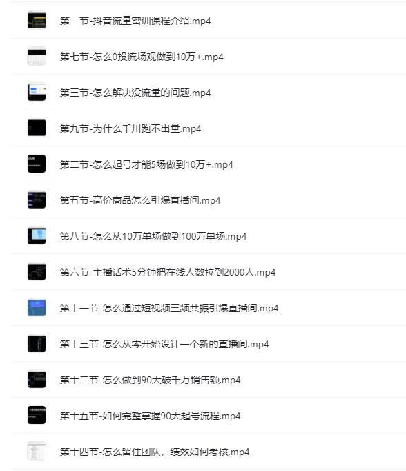 15堂抖音高手经验传承课程&抖音小店无货源运营系列课程-小编推荐
