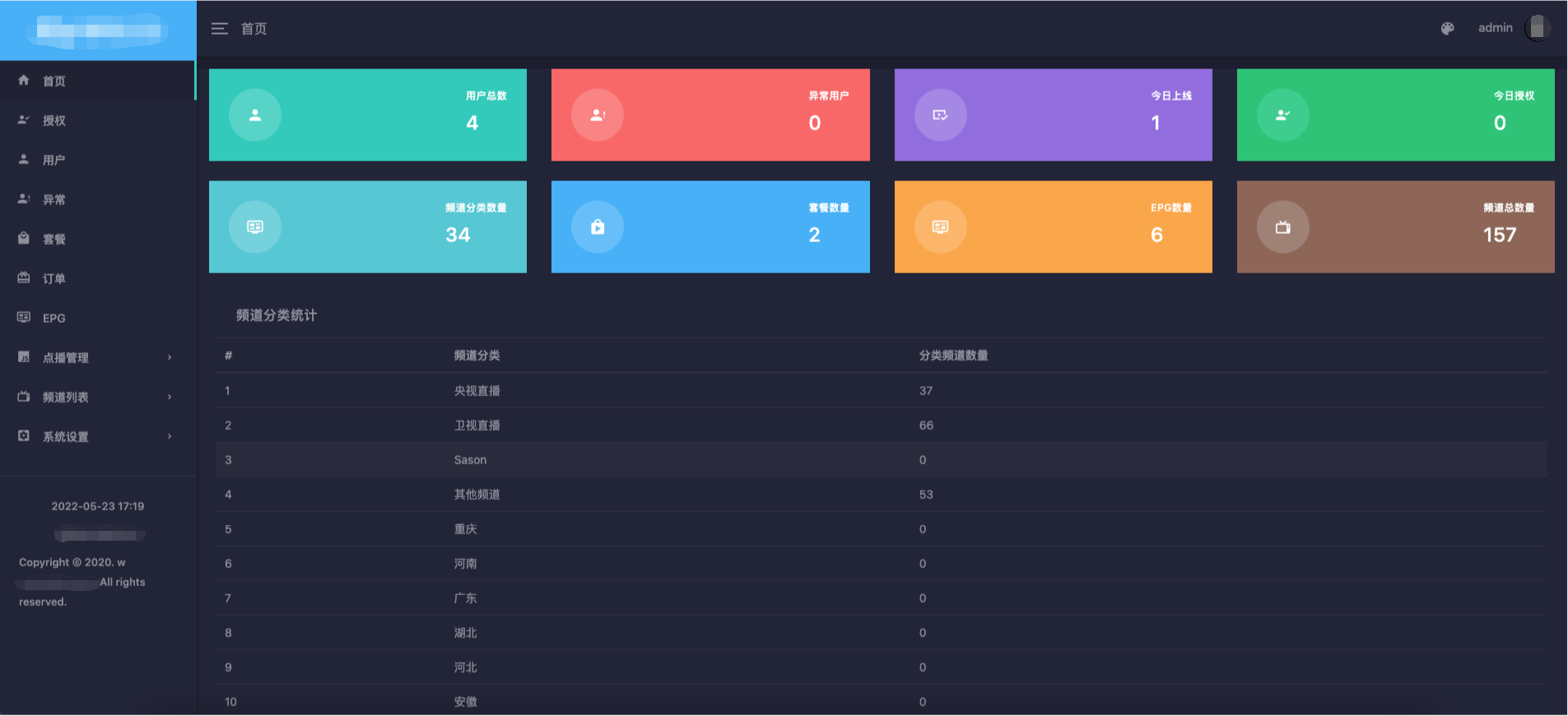 新版骆驼IPTV小肥米iptv管理系统+全开源源码/可对接EZtv电视直播管理系统-小编推荐