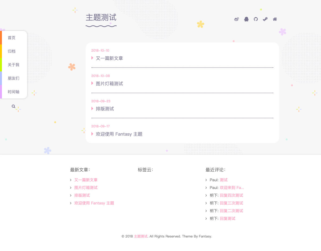 【typecho主题】Fantasy 幻想动漫风格-小编推荐