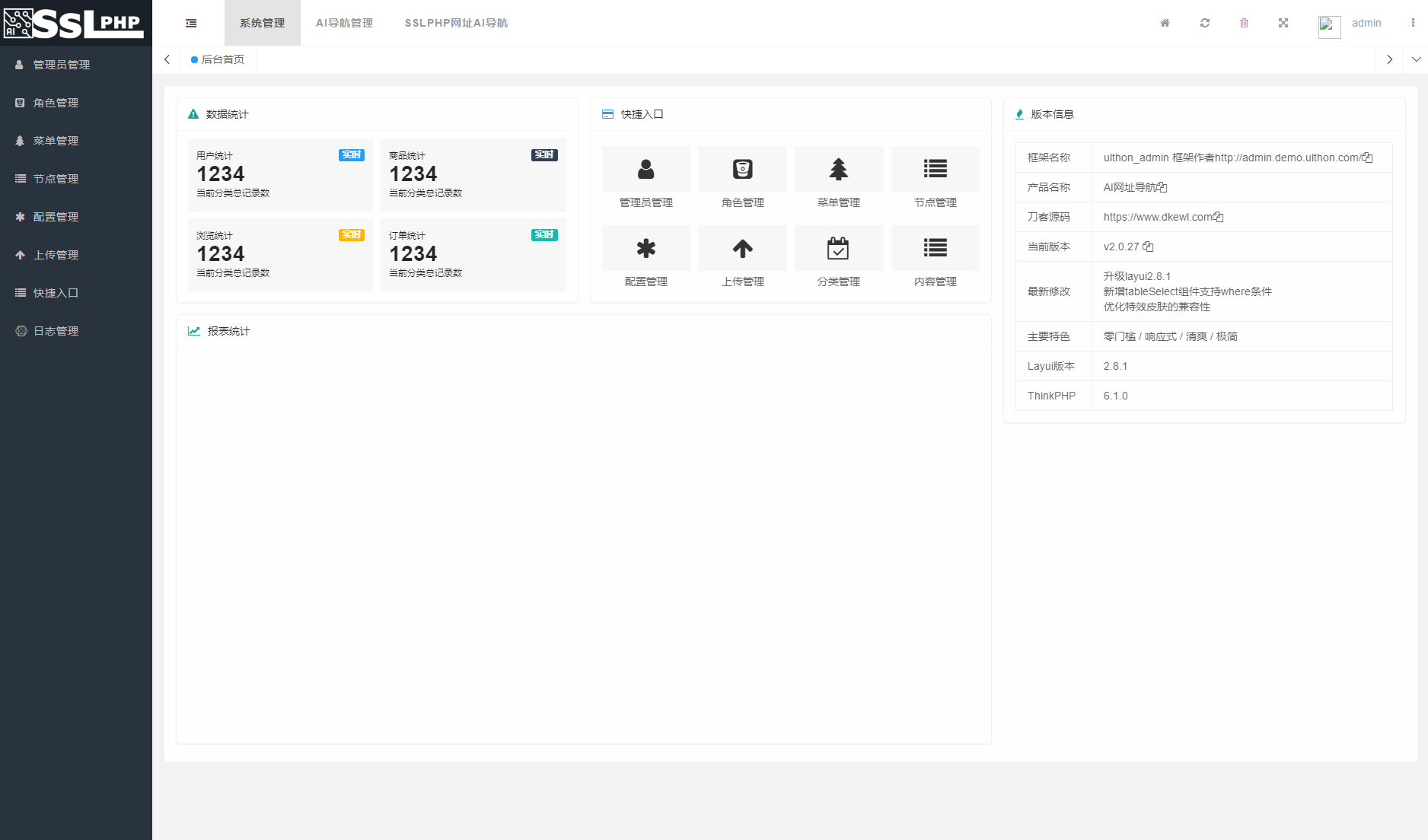 2023全新UI的AI网址导航系统源码 基于Thinkphp6框架+视频源码-小编推荐