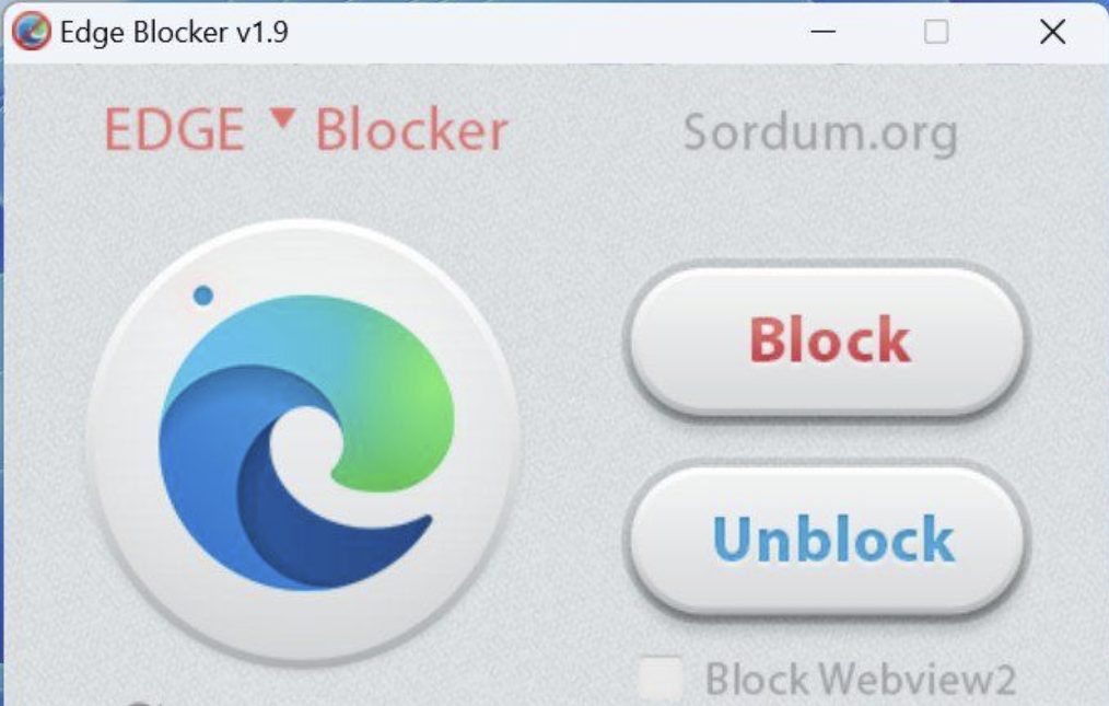 屏蔽Edge浏览器工具Edge Blocker v1.9-小编推荐