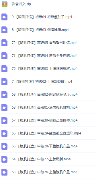 B站闫帅奇：男性腹肌打造瘦肚子全方案，女性马甲线打造减脂瘦肚子方案-小编推荐