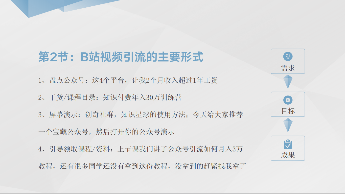 B站视频引流课程：日引30+精准粉详细教程-小编推荐