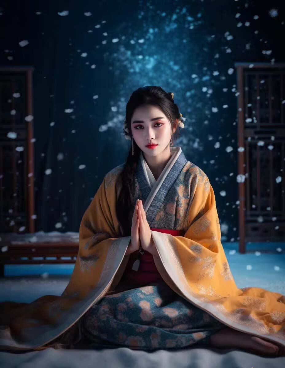 Midjourney关键词-AI生成中国风古装汉服美女人像提示关键词-小编推荐