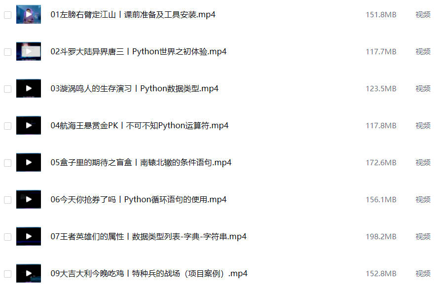 刚买的python零基础30天速成视频教程-小编推荐