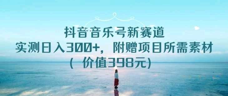 首发抖音音乐号新赛道！亲操实测日入300+，附赠项目所需素材（价值398元）-小编推荐