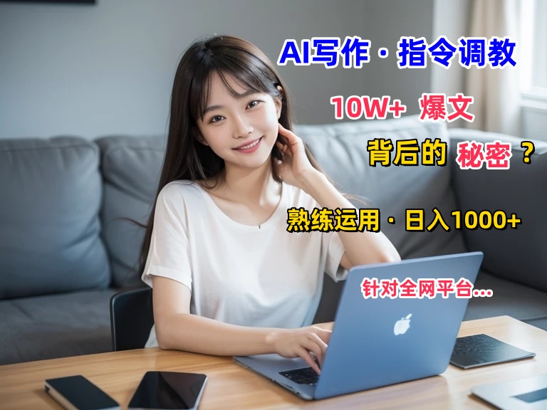 AI写作指令：10W+爆文的秘密，学会后，日入1000+-小编推荐