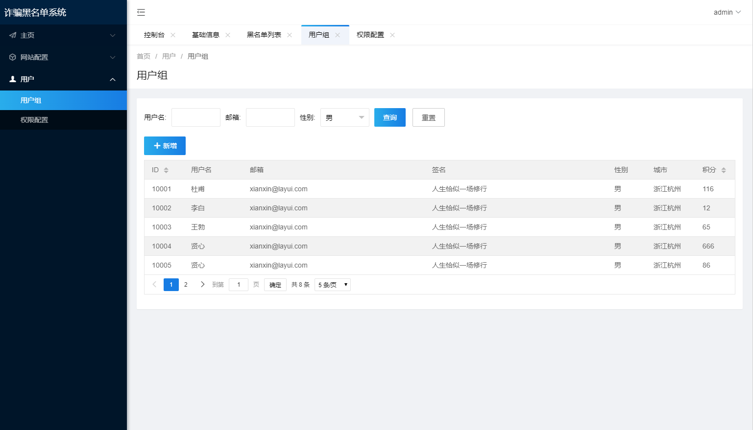 最新黑名单查询录入系统_全开源源码-小编推荐