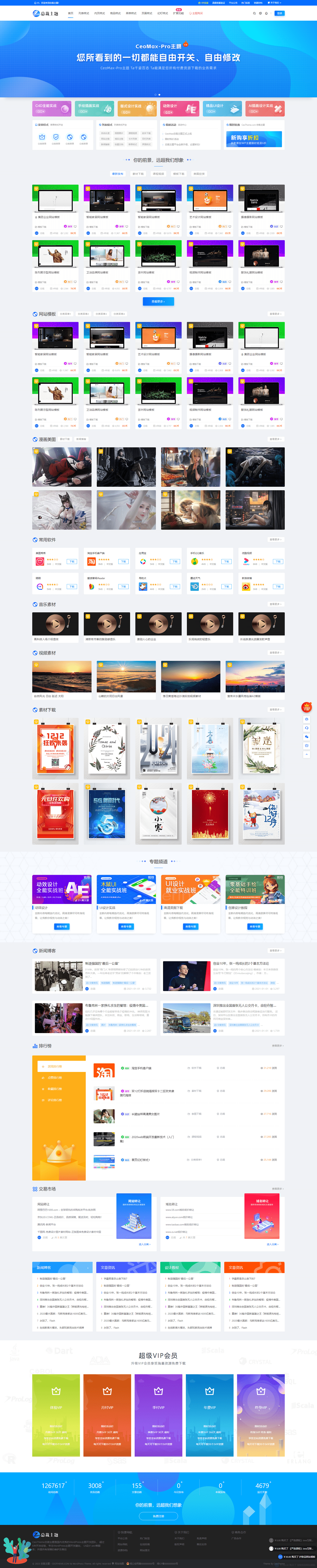 WordPress 资源展示型下载类主题 CeoMax-Pro_v7.6 开心版-小编推荐